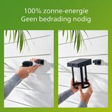 Philips Fyve solar wandlamp - zwart