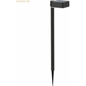 Philips myGarden Solar sokkellamp met spies | Vynce | 2700K | Vierkant | IP44 |  - Zwart