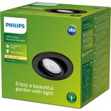 Philips Fresco inbouwspot - zwart - GU10 4,6W