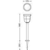 Philips Radii Solar Sokkellamp met Spies - Ultra Efficient - Draadloos Te Verbinden met Andere Radii Producten