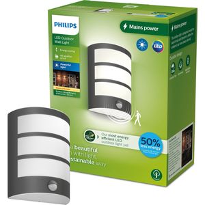 Philips Python wandlamp - Ultra Efficient - antraciet - met sensor - 3,8W