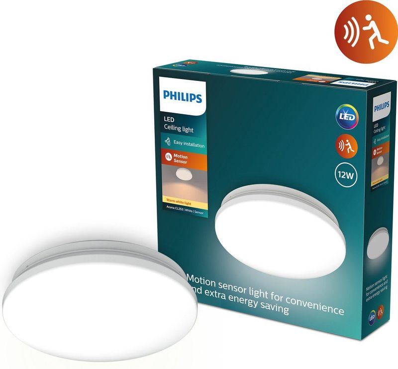 Philips - Acuna - Plafondlamp - Wit - Bewegingssensor