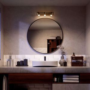 Philips Plafondspot 3 Lichts Badkamer Zwart - IDRIS