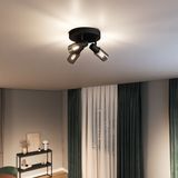 Philips - Palms Spot - Plafondspot - Zwart - Gerookt Glas - E14 Fitting