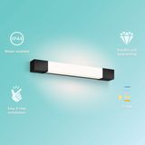 Philips Rover Spiegelverlichting - Spatwaterdicht IP44 - 5W - Warmwit licht - Badkamerlamp - rechthoekig - Zwart