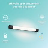 Philips - Rover - Wandlamp - Cilindervormig - Zwart - Spatwaterdicht IP44 - 10W - Warmwit licht
