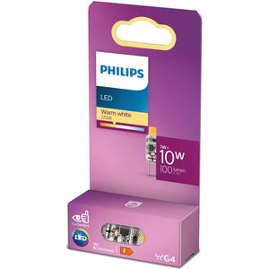 Energiezuinige Philips LED Capsule Transparant - 10 W - G4 - warmwit licht - Bespaar op energiekosten