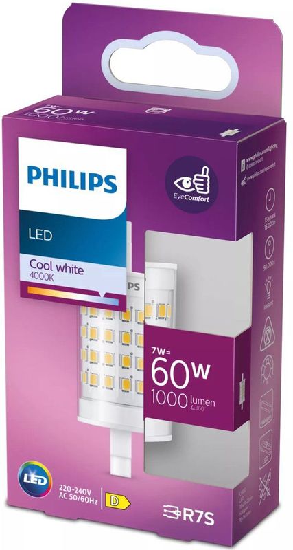 Philips - LED R7S Staaflamp - Koelwit Licht - Energiezuinig