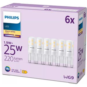 Philips LED Capsule - 25 W - G9 - Warmwit licht - 6 stuks