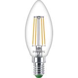 Philips Ultra Efficient LED kaarslamp Transparant - 40 W - E14 - Warmwit licht - Energielabel A