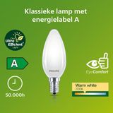 Philips Ultra Efficient LED - Kaarslamp - Mat - 40W - E14 fitting - warmwit licht - Energielabel A