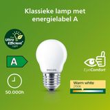 Philips Ultra Efficient LED - Kogellamp - Mat - 40W - E27 fitting - Dimbaar warmwit licht - Energielabel A