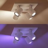 Philips Hue Argenta opbouwspot - wit en gekleurd licht - 4-spots - wit