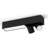 Philips Hue Centris opbouwspot - wit en gekleurd licht - 2-spots - zwart - rechthoekig