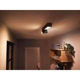 Philips Hue Centris opbouwspot - wit en gekleurd licht - 2-spots - zwart - rechthoekig