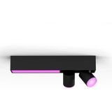 Philips Hue Centris opbouwspot - wit en gekleurd licht - 2-spots - zwart - rechthoekig