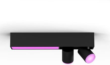 Philips Hue Centris opbouwspot - wit en gekleurd licht - 2-spots - zwart - rechthoekig