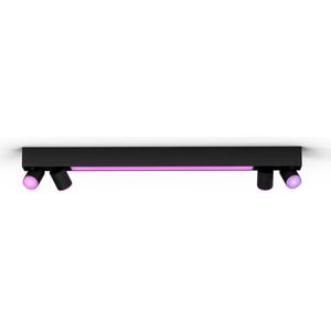Philips Hue Centris opbouwspot - wit en gekleurd licht - 4-spots - zwart - rechthoekig