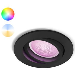 Philips Hue Centura inbouwspot wit en gekleurd licht 1 spot zwart rond GU10
