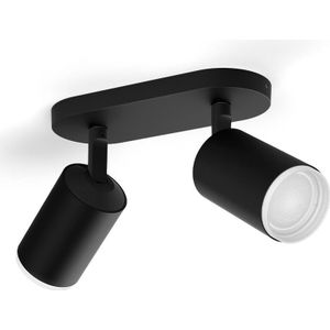Philips Hue Fugato Aufbauspot White & Color - Schwarz - 2 Spots