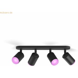 Philips Hue Fugato opbouwspot wit en gekleurd licht 4 spots zwart