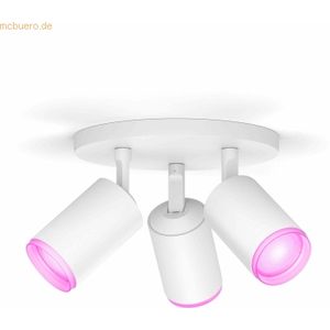 Philips Hue Fugato opbouwspot - wit en gekleurd licht - 3-spots - wit