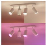 Philips Hue Fugato opbouwspot wit en gekleurd licht 4 spots wit