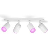 Philips Hue Fugato opbouwspot wit en gekleurd licht 4 spots wit