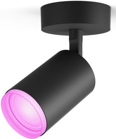 Philips Hue Fugato opbouwspot wit en gekleurd licht 1 spot zwart