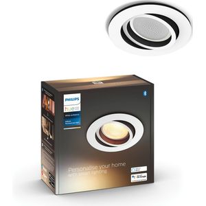 Philips Hue Milliskin inbouwspot warm tot koelwit licht 1 pack wit rond GU10