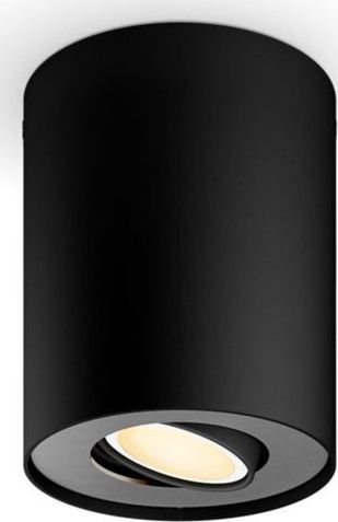 Philips Hue Pillar opbouwspot warm tot koelwit licht 1 spot zwart GU10