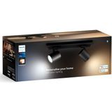 Philips Hue Runner opbouwspot - warm- tot koelwit licht - 2 spots- zwart - 1 dimmer switch - GU10