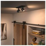 Philips Hue Runner opbouwspot - warm- tot koelwit licht - 2 spots- zwart - 1 dimmer switch - GU10