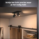 Philips Hue Runner opbouwspot - warm- tot koelwit licht - 2 spots- zwart - 1 dimmer switch - GU10