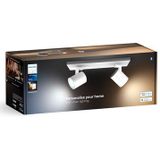 Philips Hue Runner opbouwspot - warm tot koelwit licht - 2-spots - wit - 1 dimmer switch