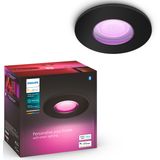 Philips Hue Xamento badkamerinbouwspot - wit en gekleurd licht - 1-pack - zwart - rond
