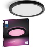 Philips Hue Tento plafondlamp wit en gekleurd licht rond zwart Ø30