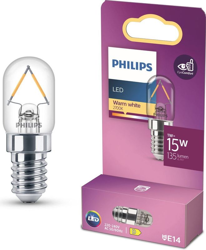 Philips LED - 15W - T20 lampvorm - E14 fitting - Warmwit licht