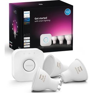 Philips - Hue Starterkit - Slimme Verlichting - Wit en Gekleurd Licht - 3 Pack