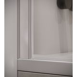 Badplaats Badwand Torino 60 x 140 cm - Chroom - Badscherm Draaibaar 5 mm dik - Veiligheidsglas en Antikalk