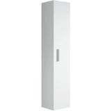 Badplaats Badkamerkast Pluto 30 x 30 x 150 cm - Wit - Hangende Badkamerkasten Hoog met 1 Deur
