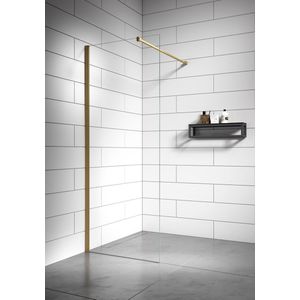 Badplaats Douchewand Florida 80 x 200 cm - Goud – Inloopdouche 8 mm Veiligheidsglas