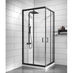 Badplaats Douchecabine Dakota 90 x 90 x 190 cm - Zwart - Douchewand met Schuifdeuren