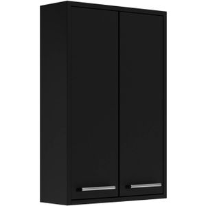 Badschrank Hängend Nemo Mat Schwarz - 52 x 20 x 72 cm - Schrank