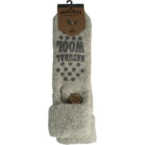 Apollo Huissokken Met Antislip Grijs Dames Heren - Maat 43-46