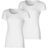Apollo - T-shirt - Wit - Bamboe 2-pack - Dames