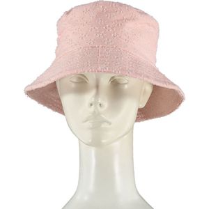 Sarlini - Bucket Hat - Vissershoedje - Hoed - Festival - Dames - 56 cm - Katoen - lichtroze