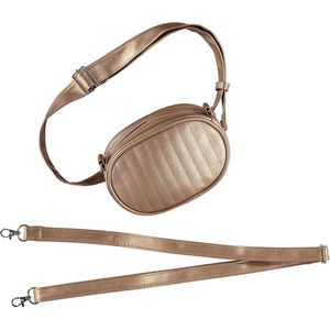 Sarlini - Heuptas - Festival tasje - Fanny pack - Heuptasje dames - Schoudertas - Handtas - 17 x 11 cm - goud