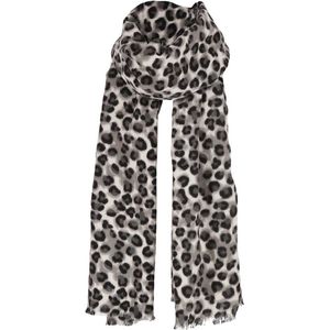 Sarlini Langwerpige Sjaal Leopard Multi Grijs