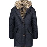 Like FLO - Trendy Lange Parka - Donkerblauw - Gerecycled Polyester